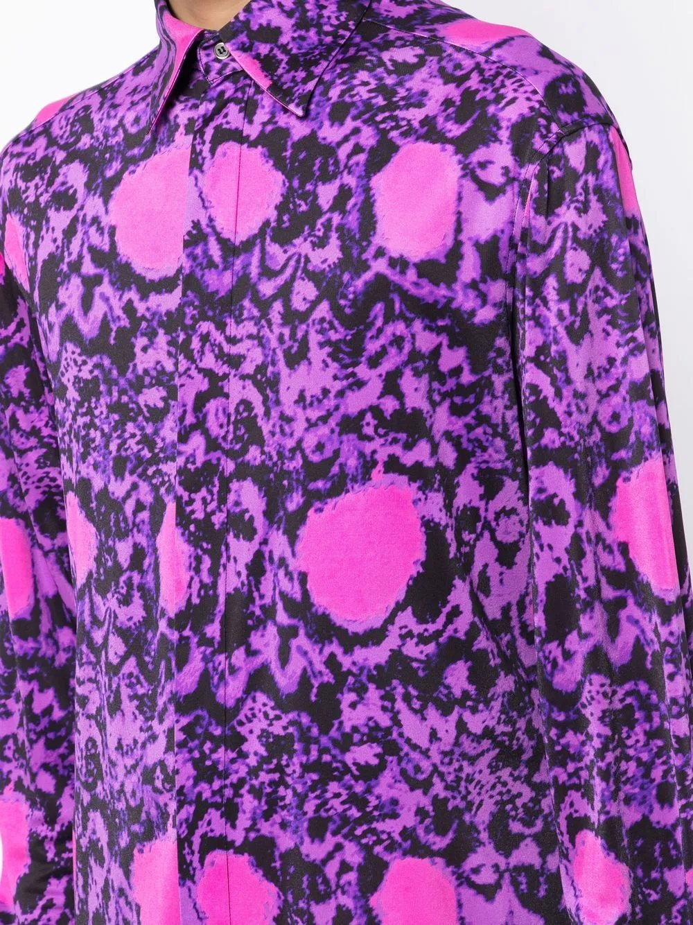 Abstract-Pattern Long-Sleeve Shirt