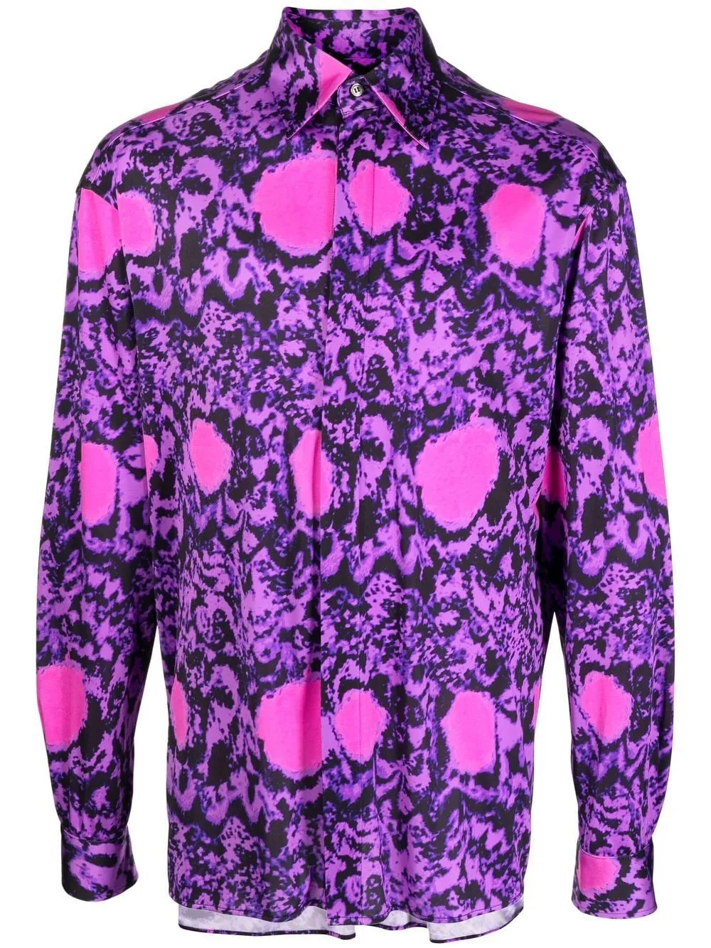 Abstract-Pattern Long-Sleeve Shirt
