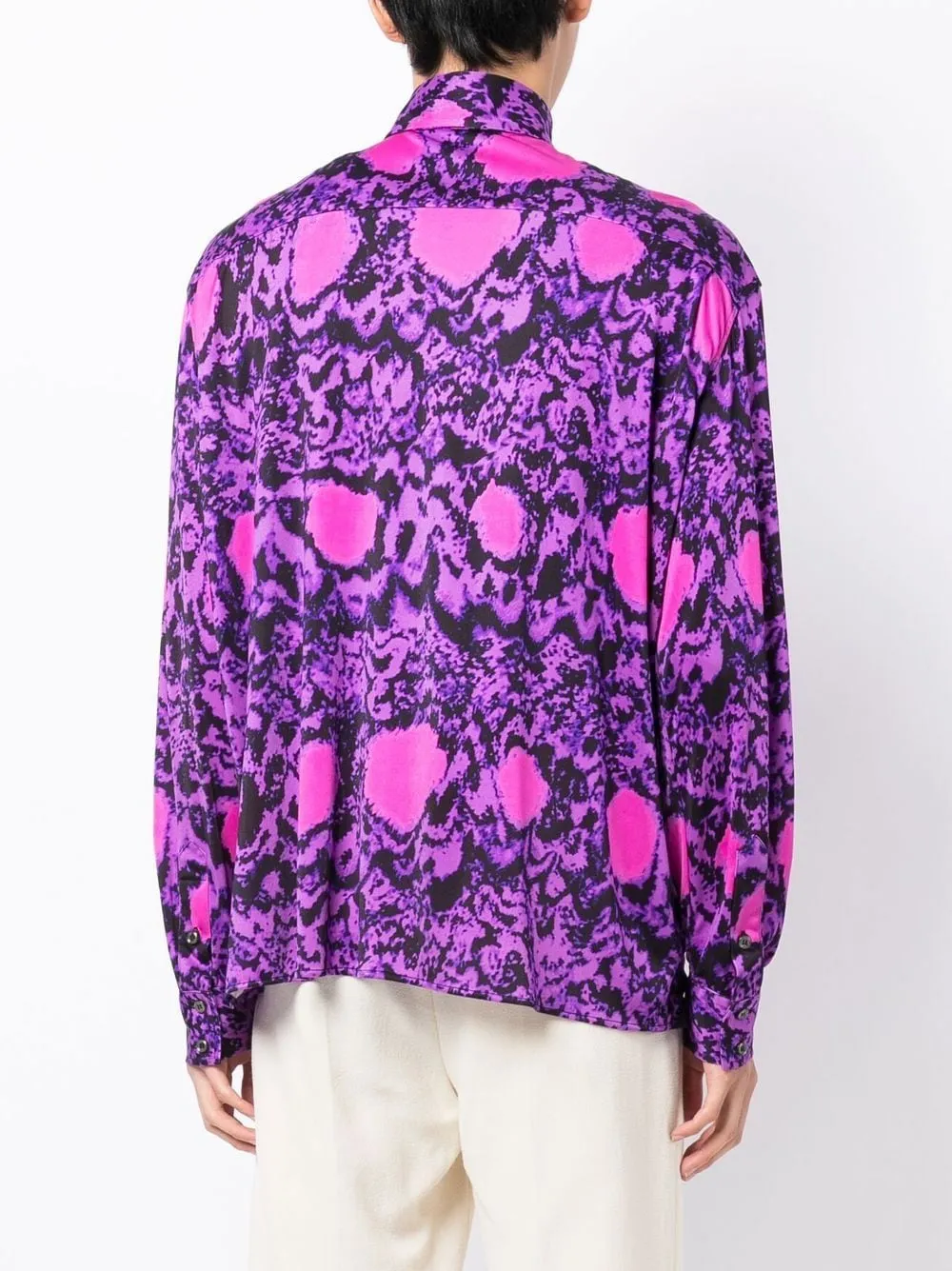 Abstract-Pattern Long-Sleeve Shirt