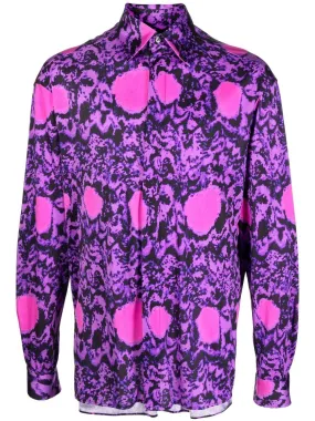 Abstract-Pattern Long-Sleeve Shirt