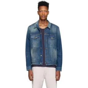 Alanui Blue Denim Sarape Jacket