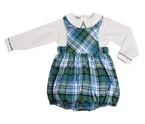 Baby/Toddler Fall Blue Plaid Romper