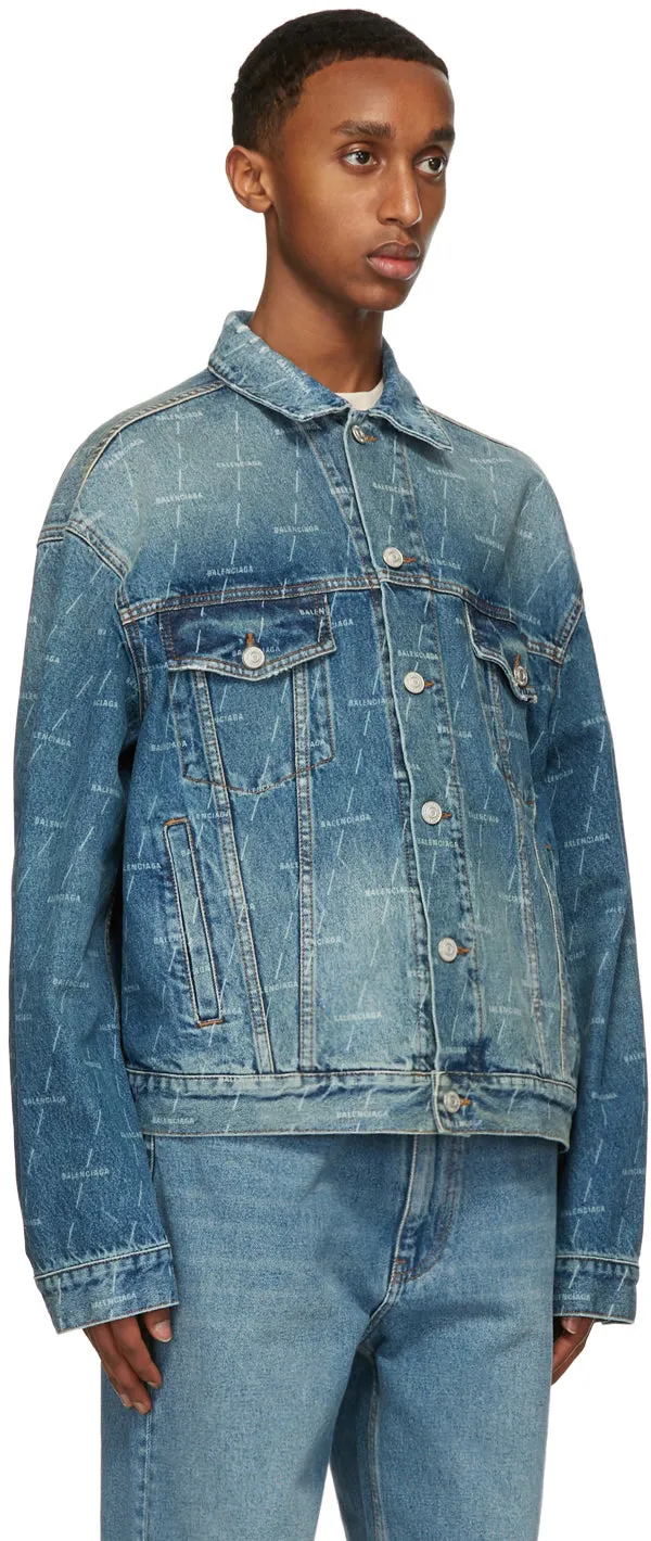 Balenciaga Blue Denim Large Fit Jacket