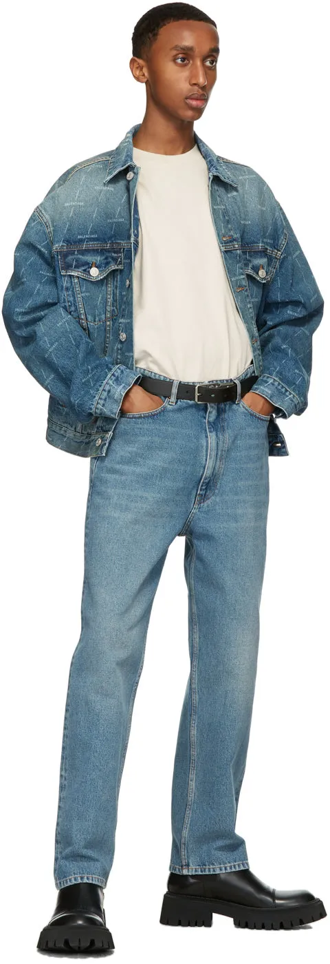 Balenciaga Blue Denim Large Fit Jacket