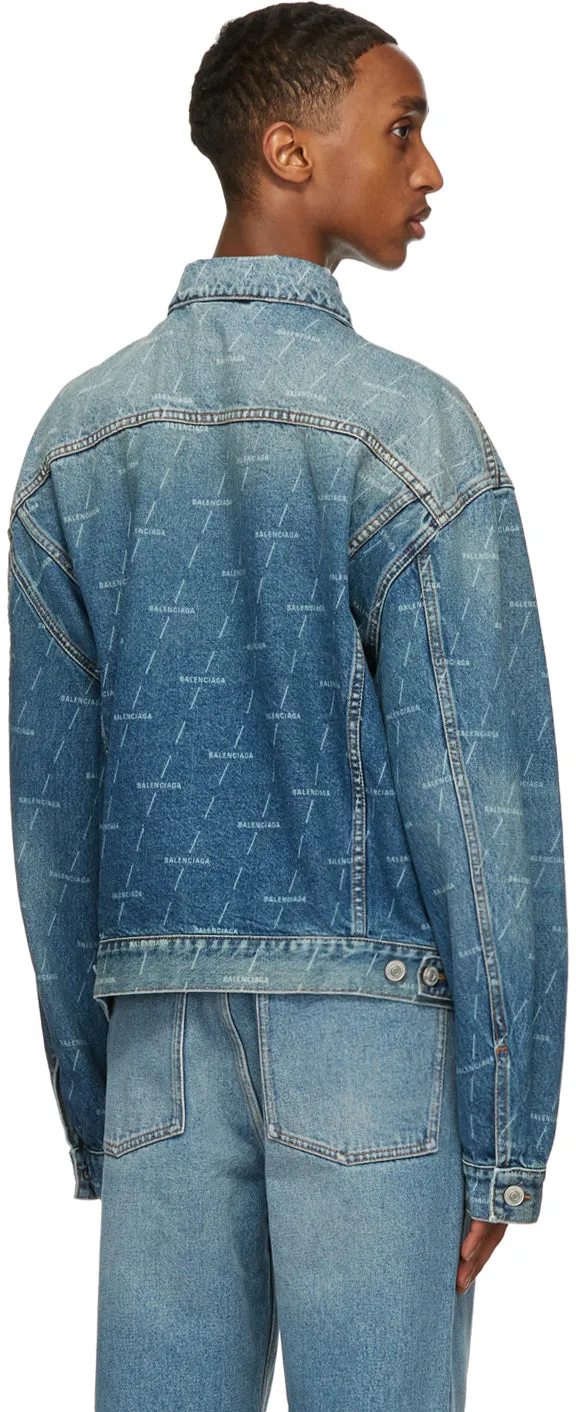 Balenciaga Blue Denim Large Fit Jacket