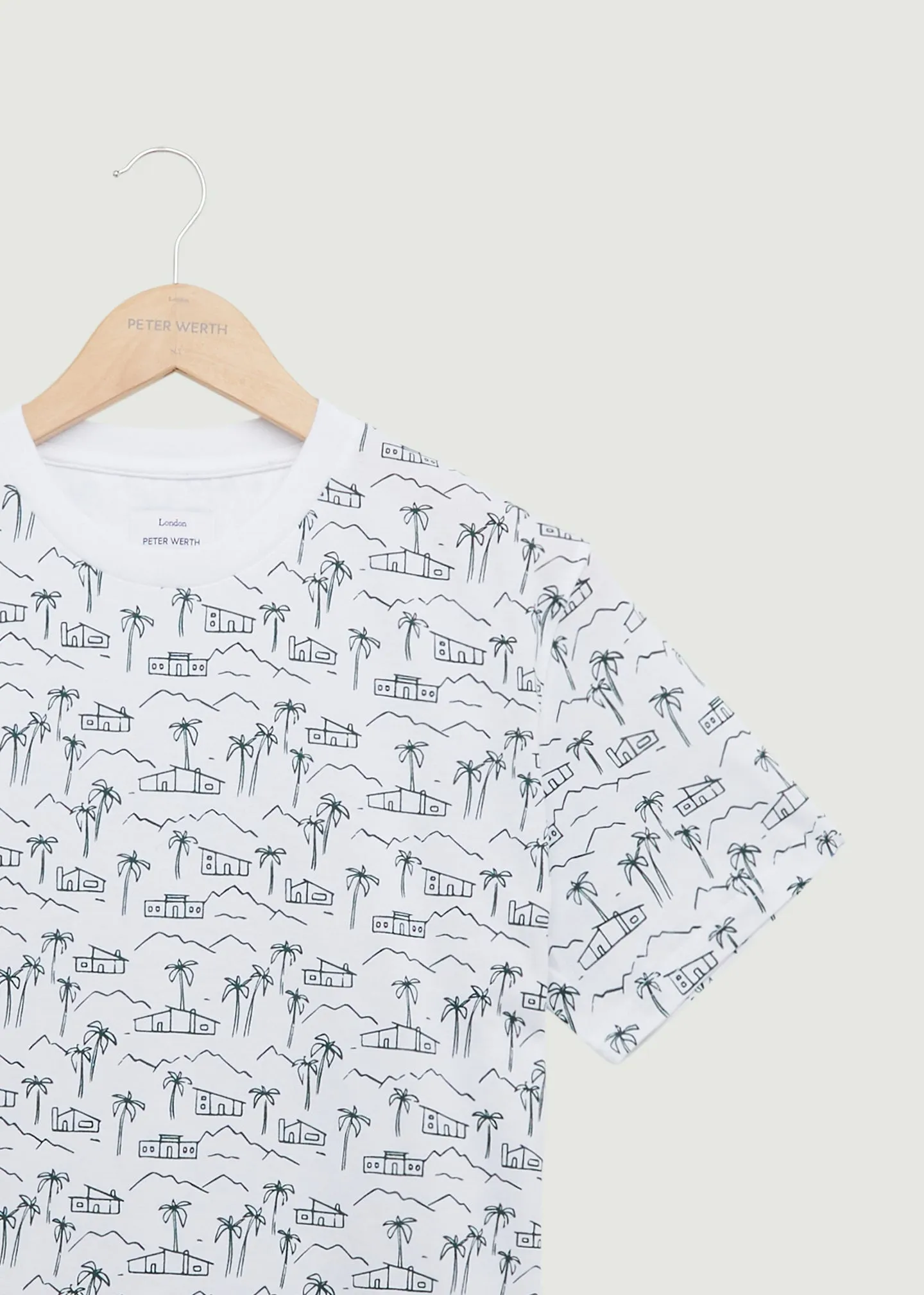 Beach T Shirt - White/Green