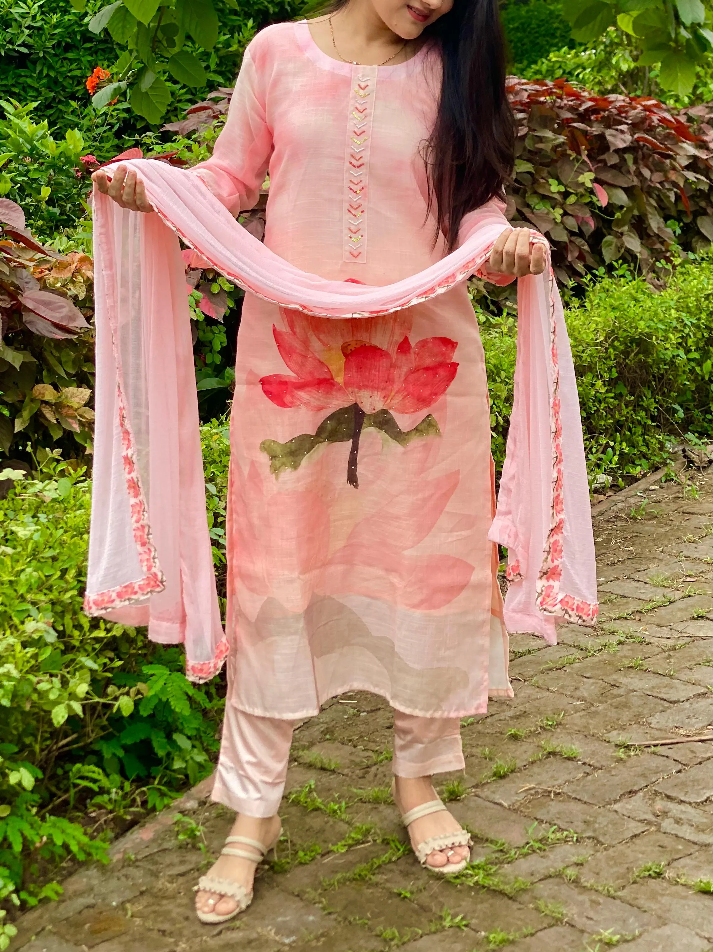 Beautiful Designer Ruhaani Cotton Slub Salwar Suit