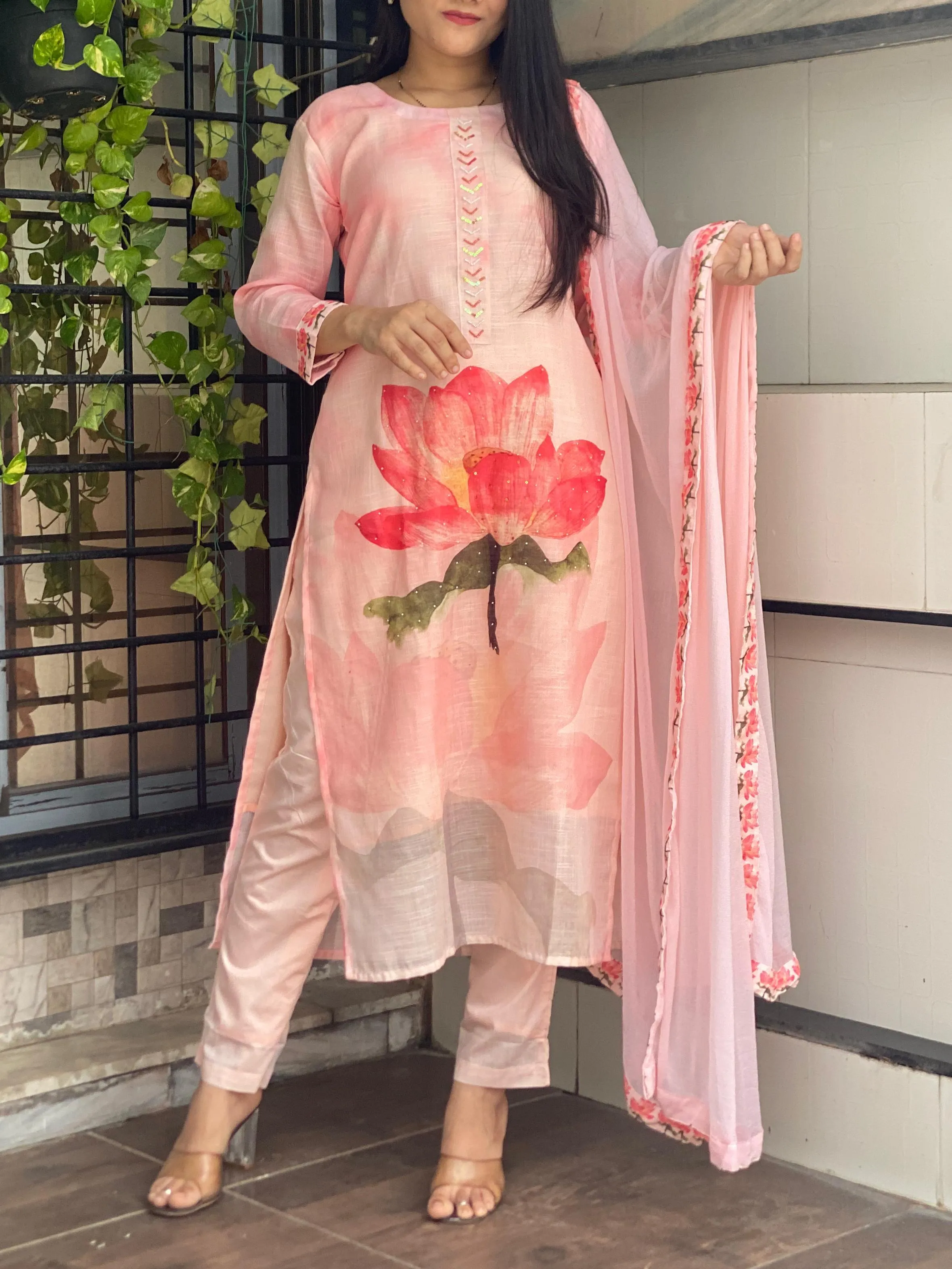 Beautiful Designer Ruhaani Cotton Slub Salwar Suit