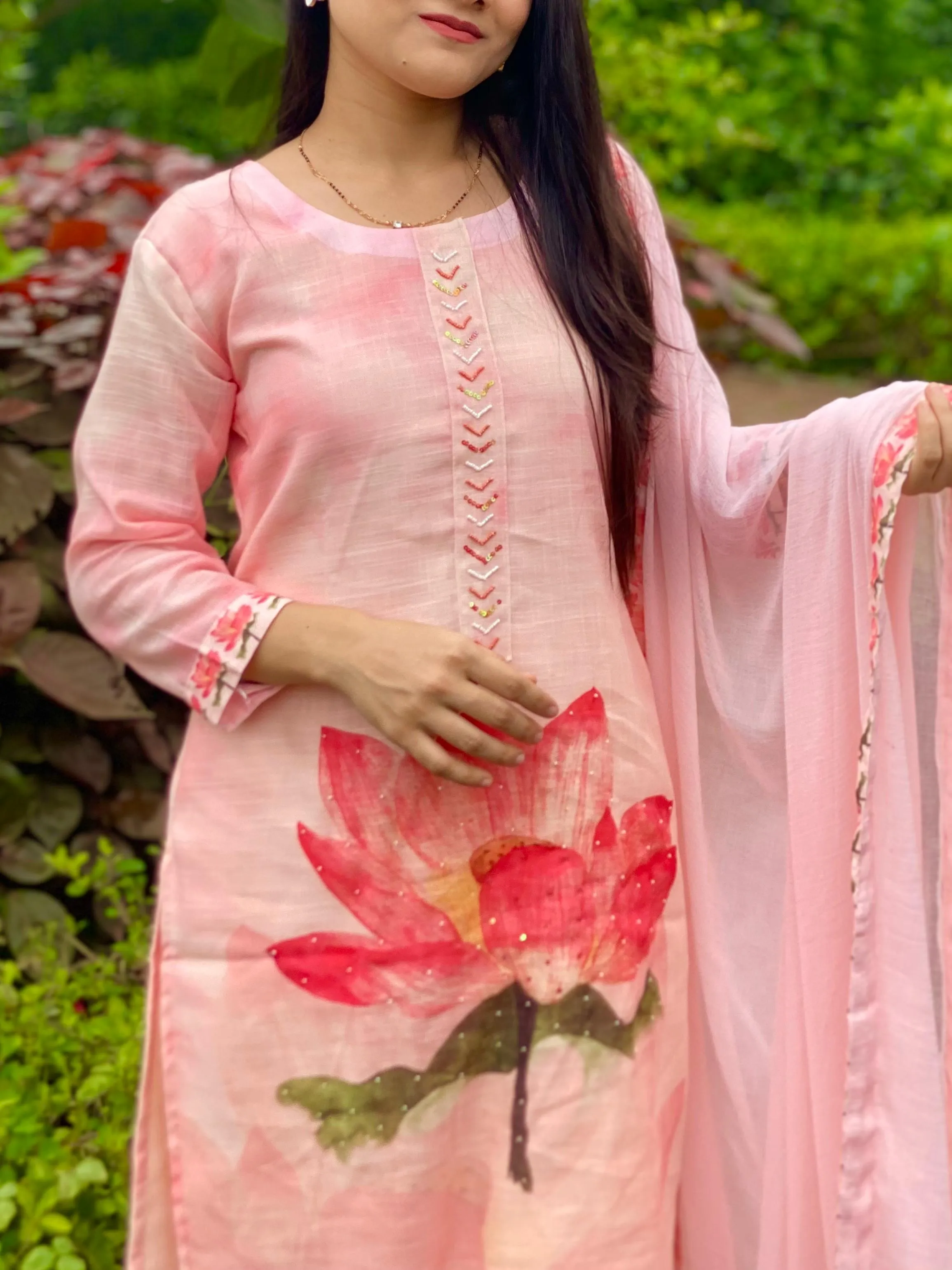 Beautiful Designer Ruhaani Cotton Slub Salwar Suit