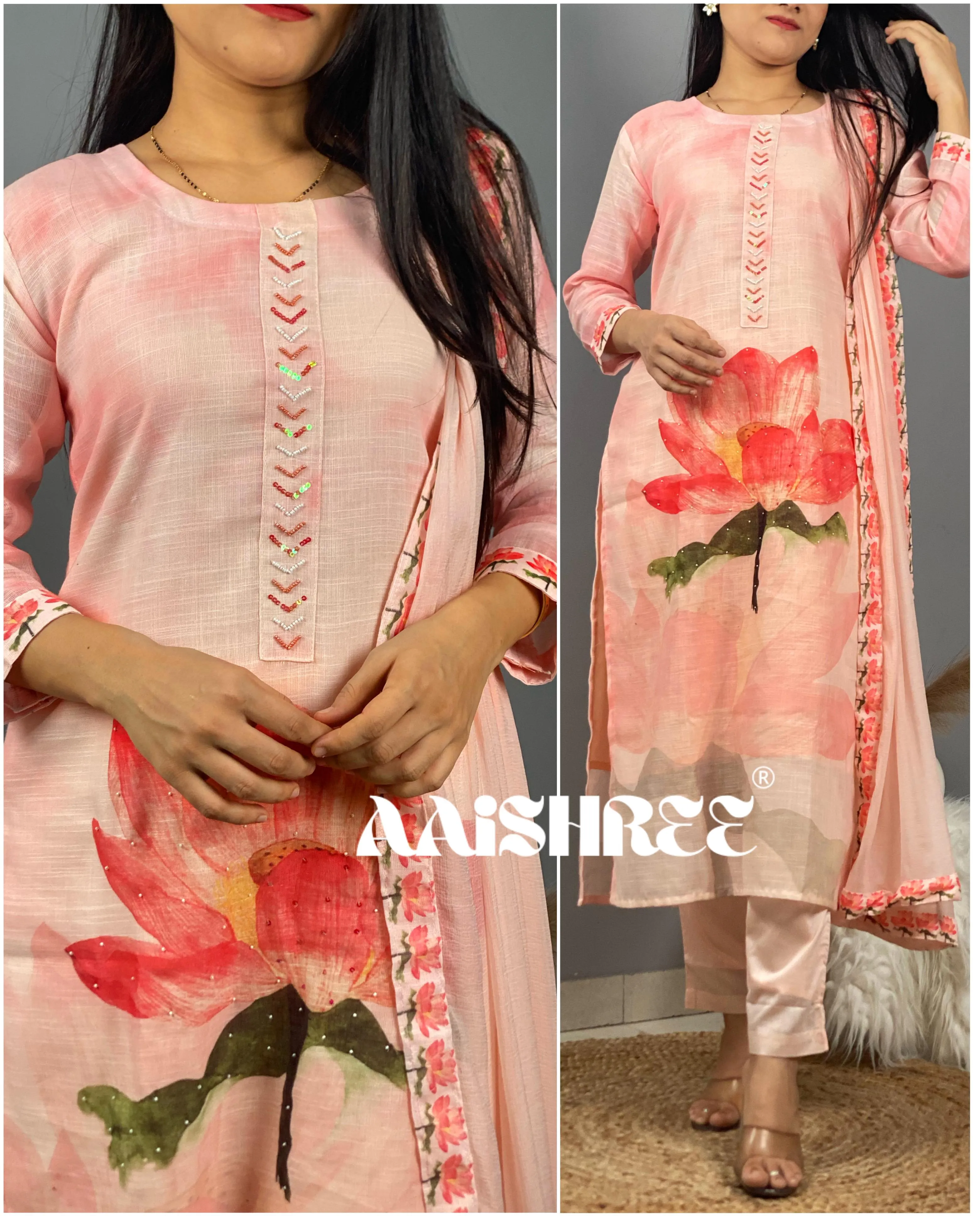 Beautiful Designer Ruhaani Cotton Slub Salwar Suit