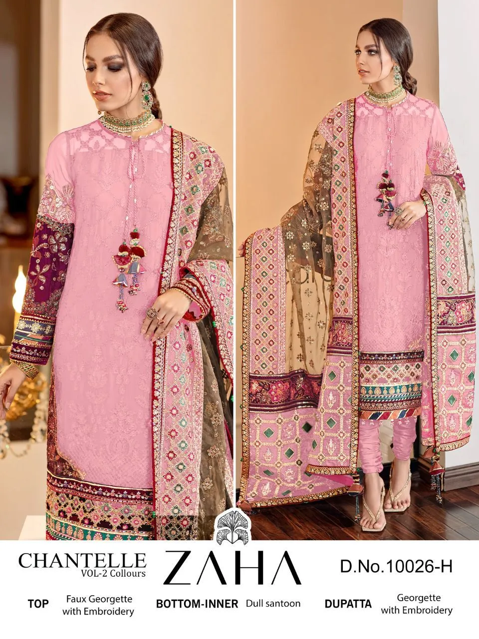 Beautiful Designer Zaha Chanterelle-vol-2 Pakisthani Suite