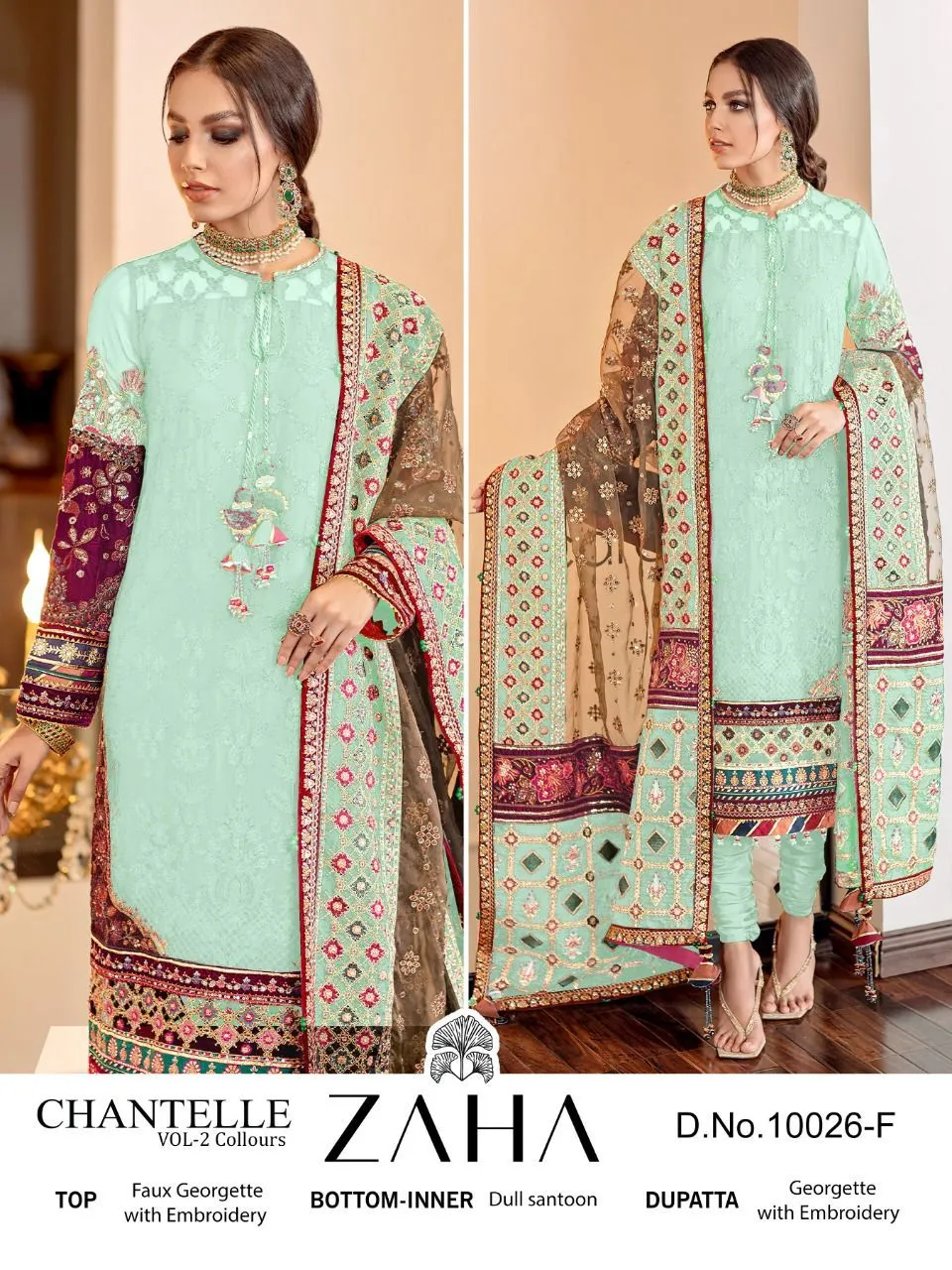 Beautiful Designer Zaha Chanterelle-vol-2 Pakisthani Suite