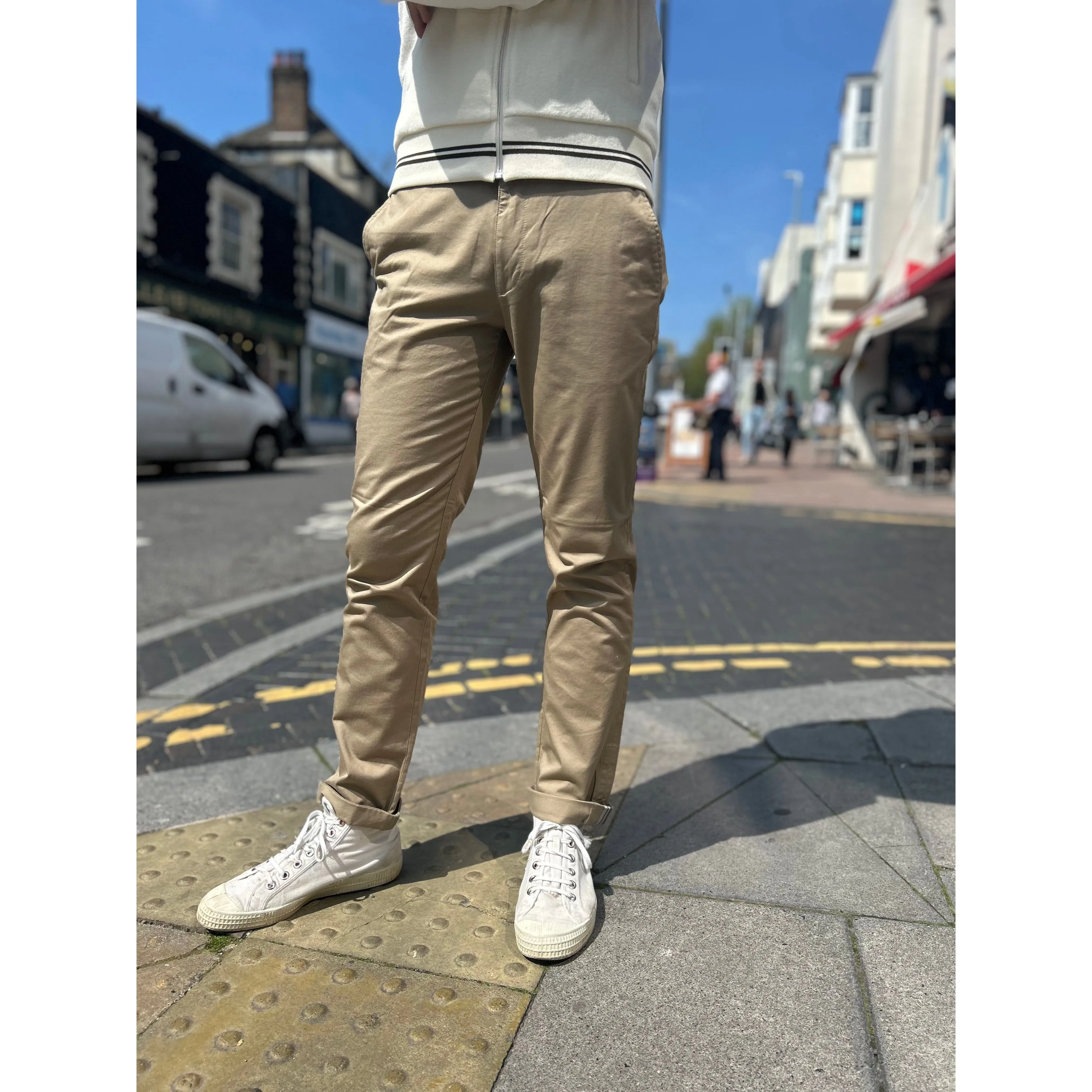 Ben Sherman - Signature Slim Stretch Chino 040 Stone - Trouser