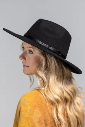 BLACK WOOL HAT
