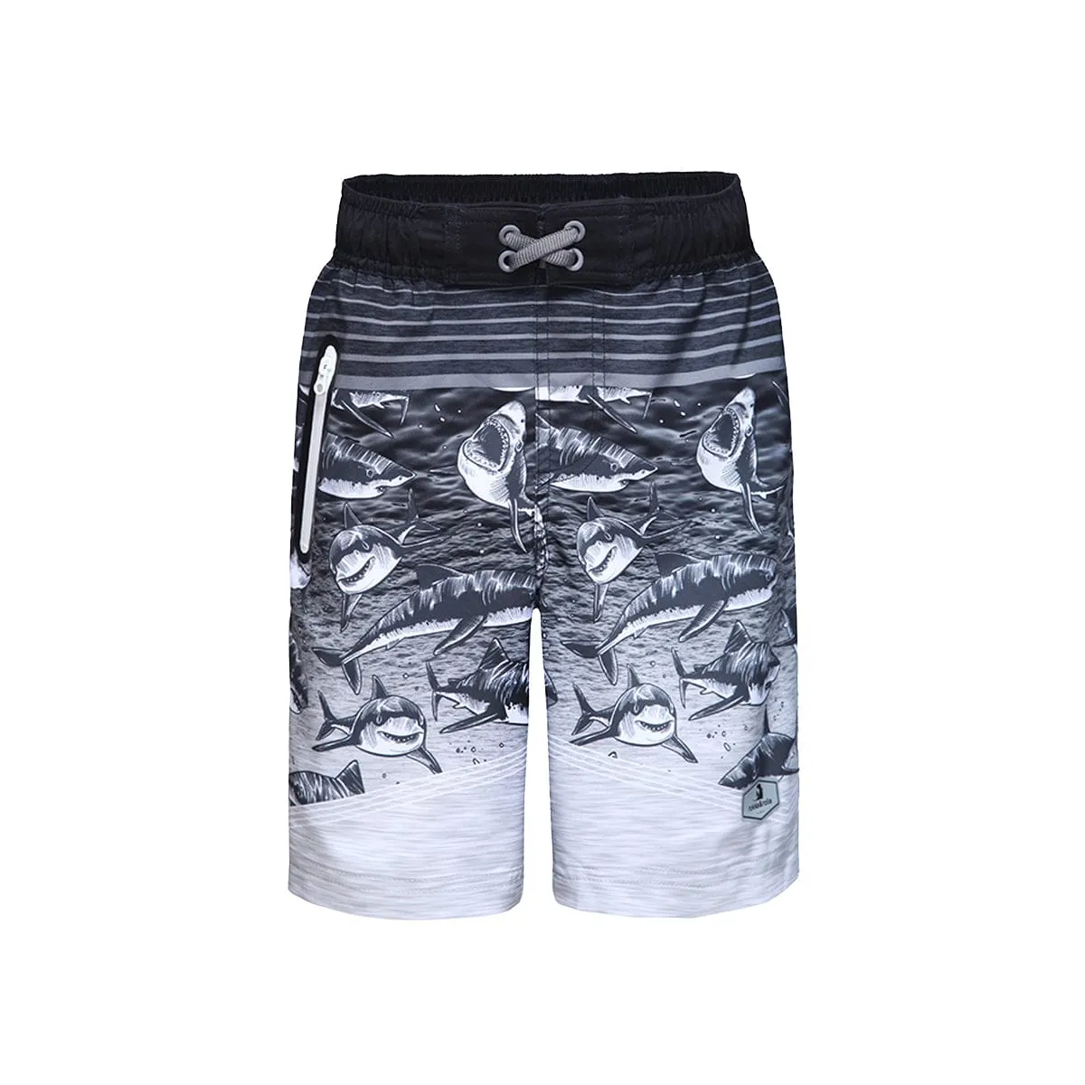 Boys' 4-Way Stretch Mesh Lined Swim Trunks