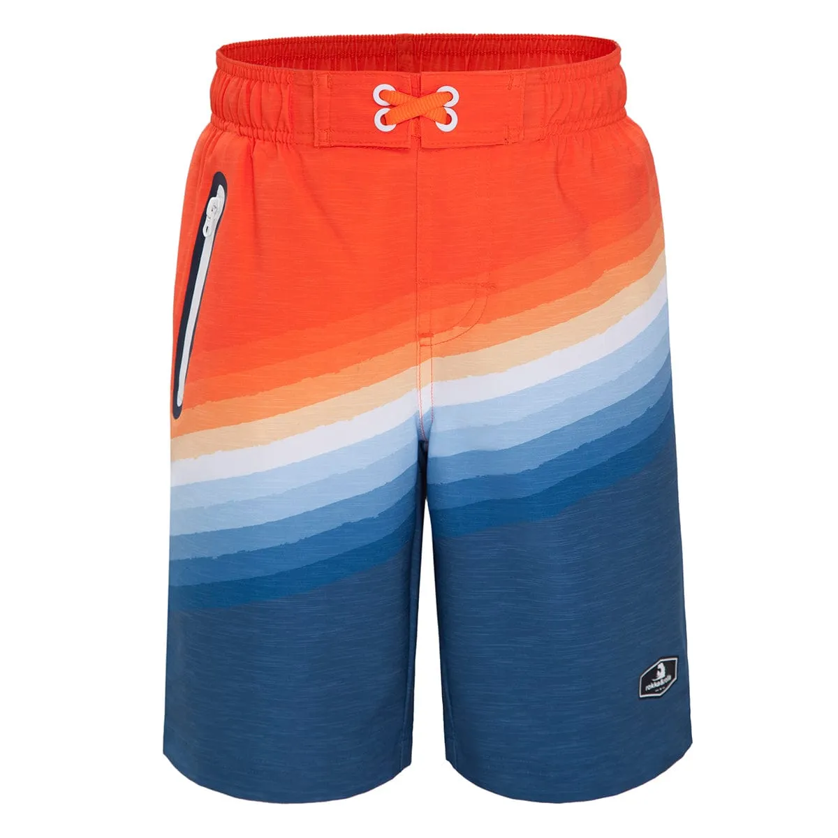 Boys' 4-Way Stretch Mesh Lined Swim Trunks