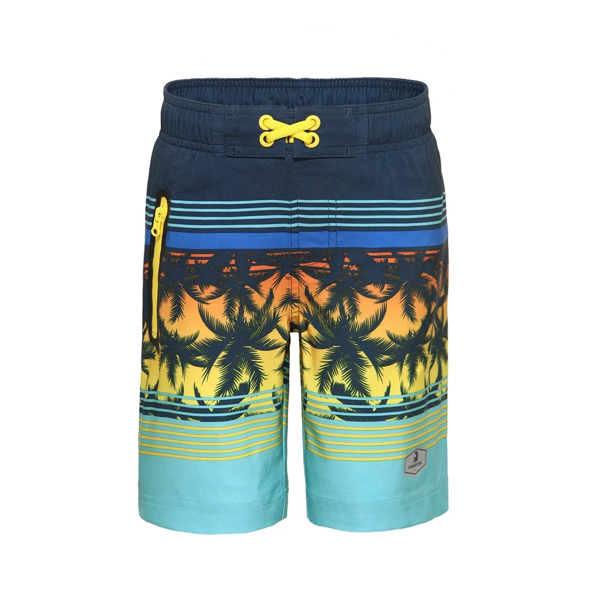 Boys' 4-Way Stretch Mesh Lined Swim Trunks