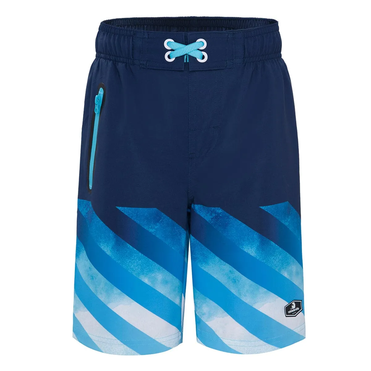 Boys' 4-Way Stretch Mesh Lined Swim Trunks