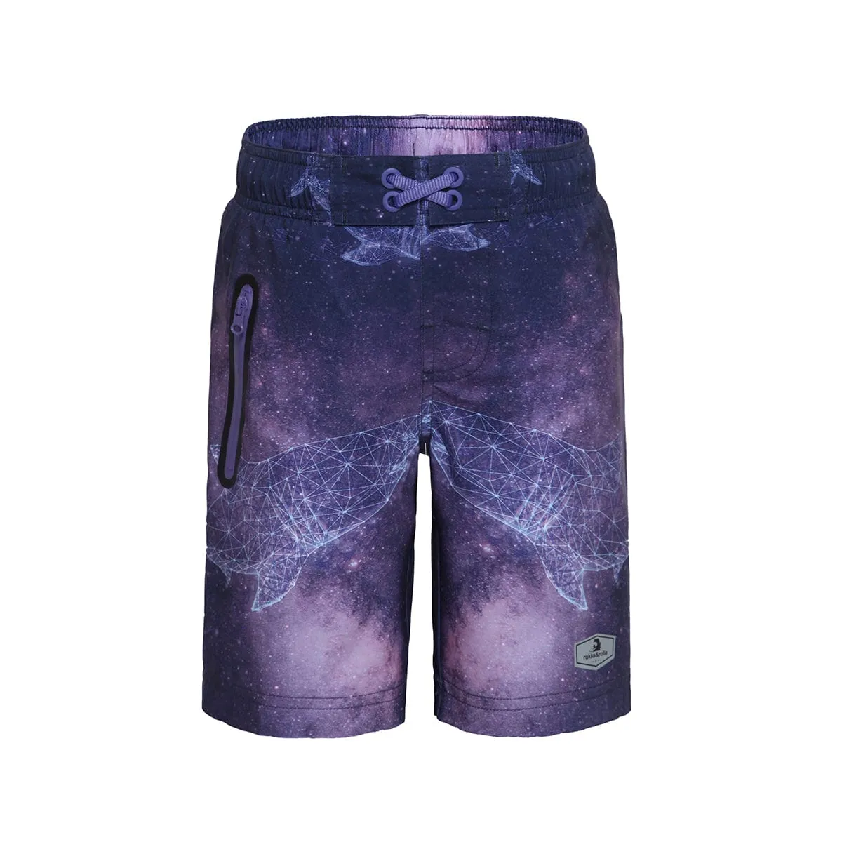 Boys' 4-Way Stretch Mesh Lined Swim Trunks