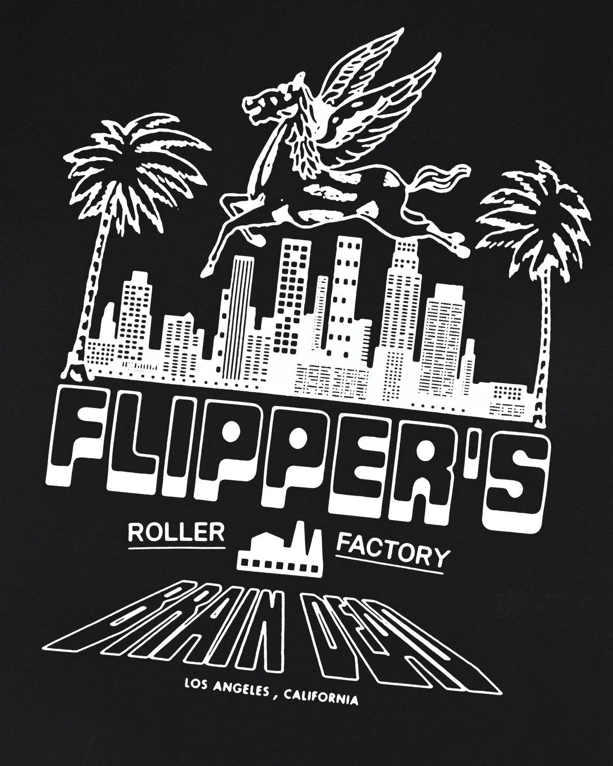 Brain Dead x Flippers Pegasus T-shirt - Black
