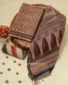 Buti Print Cotton Suit Set with Kota Doria Dupatta (3CKD205)