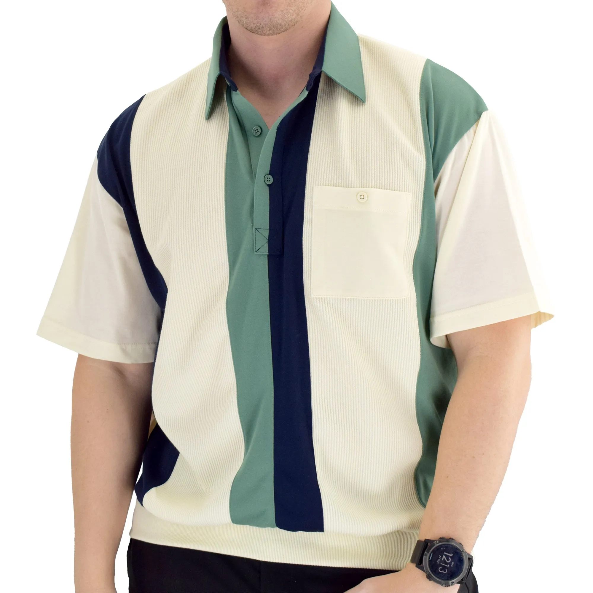 Classics By Palmland Knit Banded Bottom Shirt - 6010-121 Sage