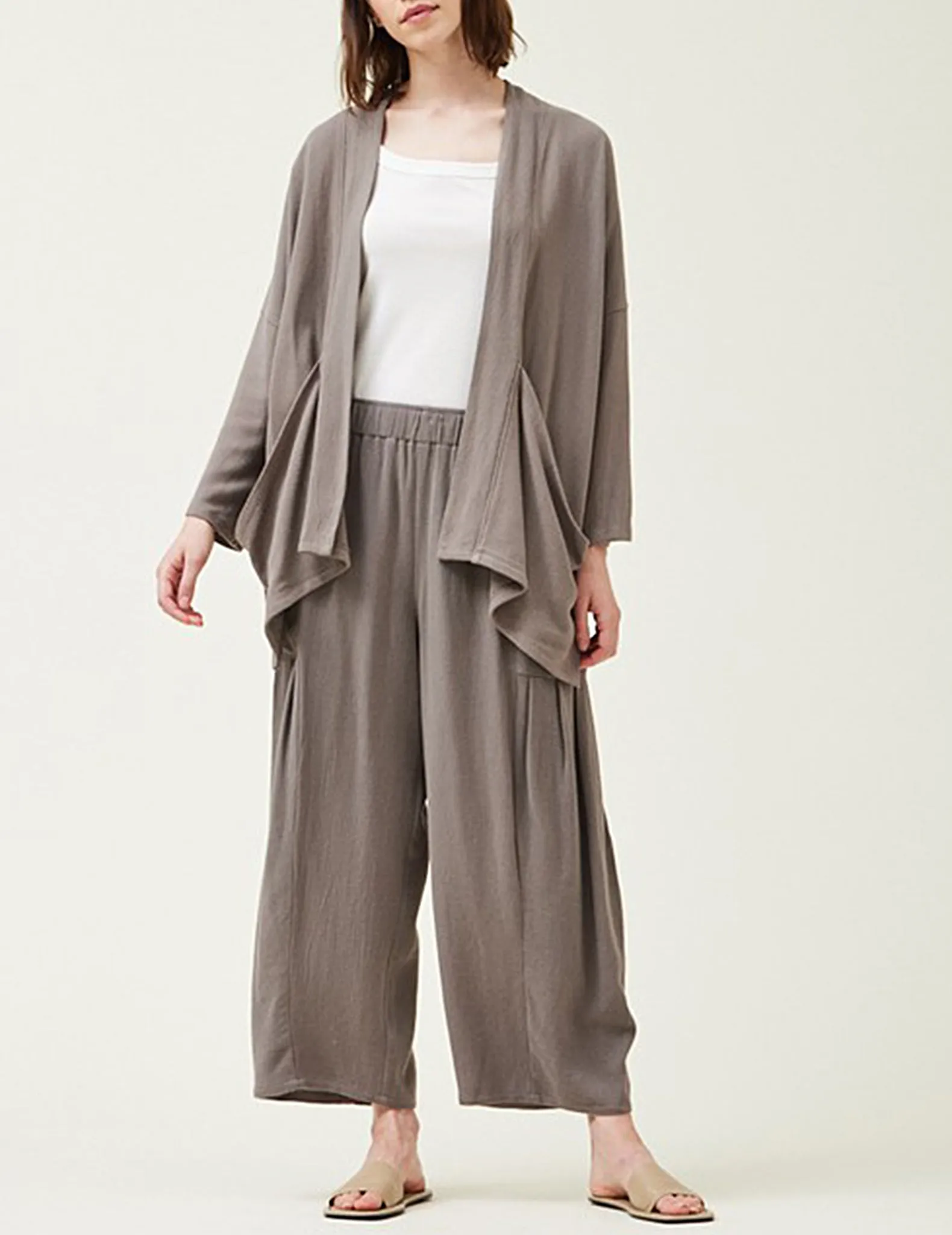 Claudia Deep Pocket Linen Kimono Jacket