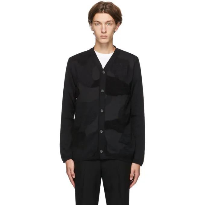 Comme des Garcons Homme Deux Black Camo Cardigan