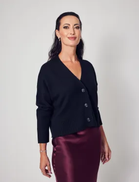 Cropped Cardigan in Black