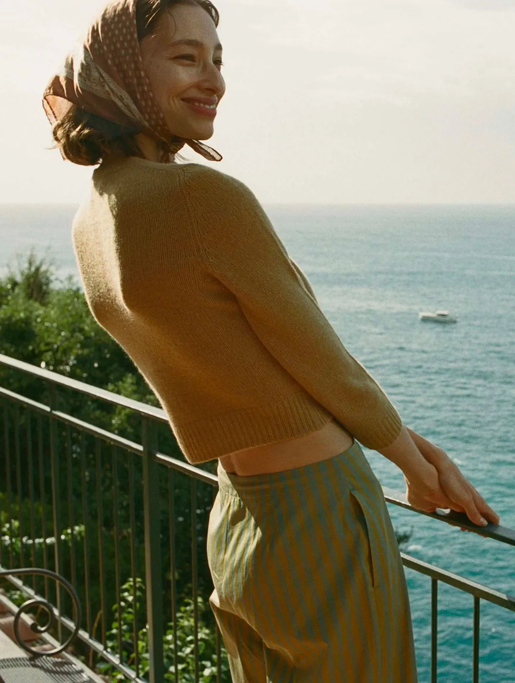 Danae Cashmere Cardigan in Teak