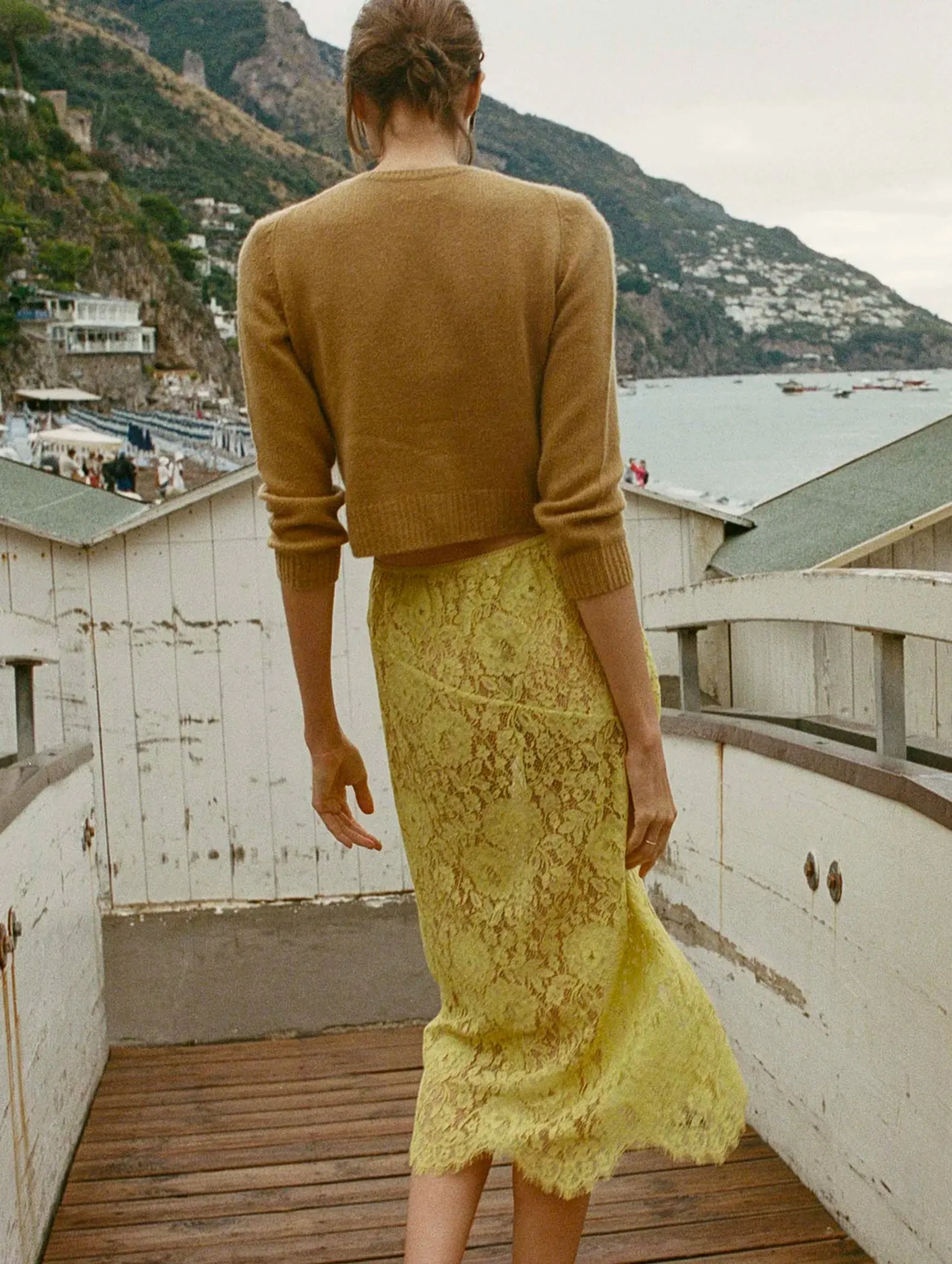 Danae Cashmere Cardigan in Teak