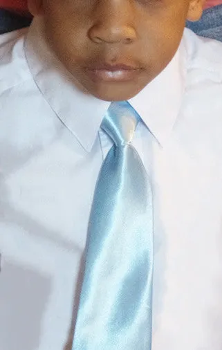Easy Slip On Solid Color Polyester Tie, 1 to 6 years