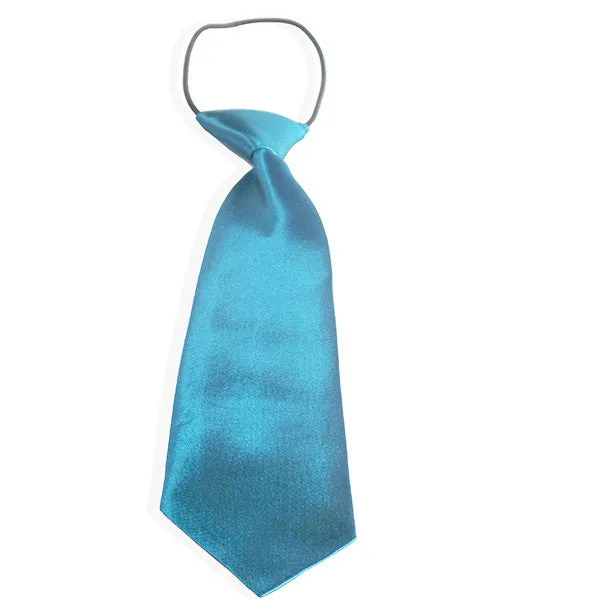 Easy Slip On Solid Color Polyester Tie, 1 to 6 years