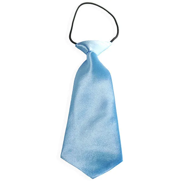 Easy Slip On Solid Color Polyester Tie, 1 to 6 years