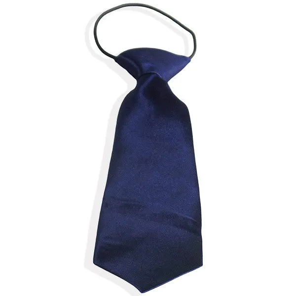 Easy Slip On Solid Color Polyester Tie, 1 to 6 years
