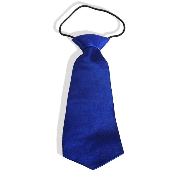 Easy Slip On Solid Color Polyester Tie, 1 to 6 years