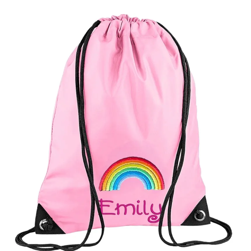 Embroidered PE bag - rainbow