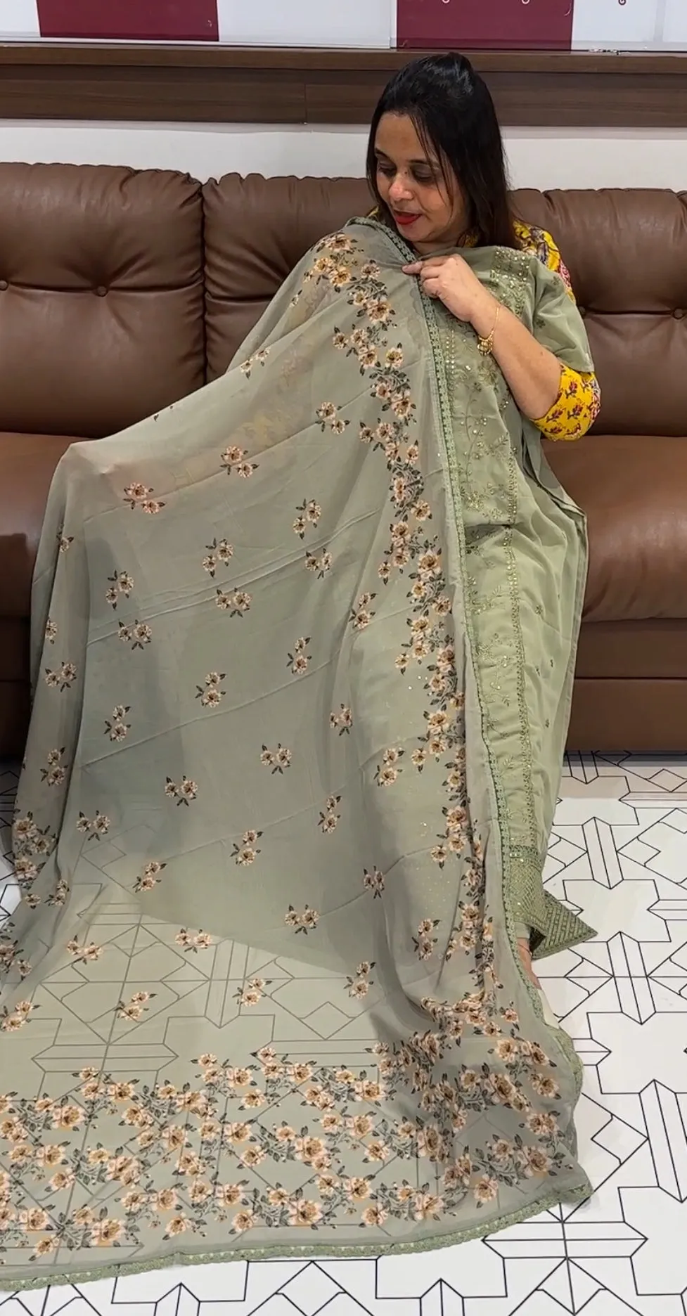 EMBROIDERED UNSTITCHED SALWAR SUITS - IHA 14744