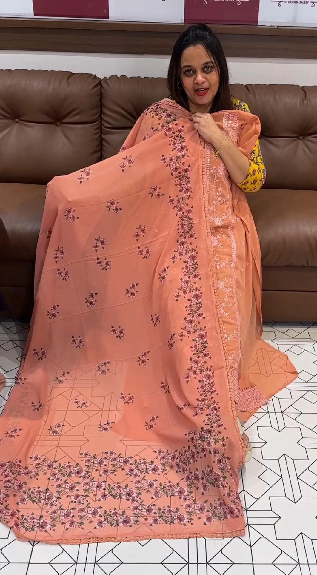 EMBROIDERED UNSTITCHED SALWAR SUITS - IHA 14744