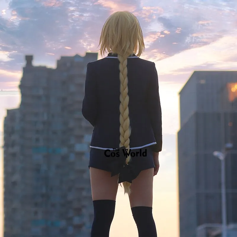 Fate Apocrypha Joan of Arc School Uniform Suits Jacket Coat Pants Outfit Anime Cosplay Costumes