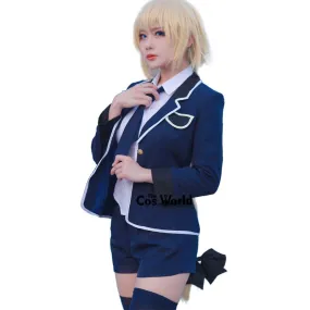 Fate Apocrypha Joan of Arc School Uniform Suits Jacket Coat Pants Outfit Anime Cosplay Costumes