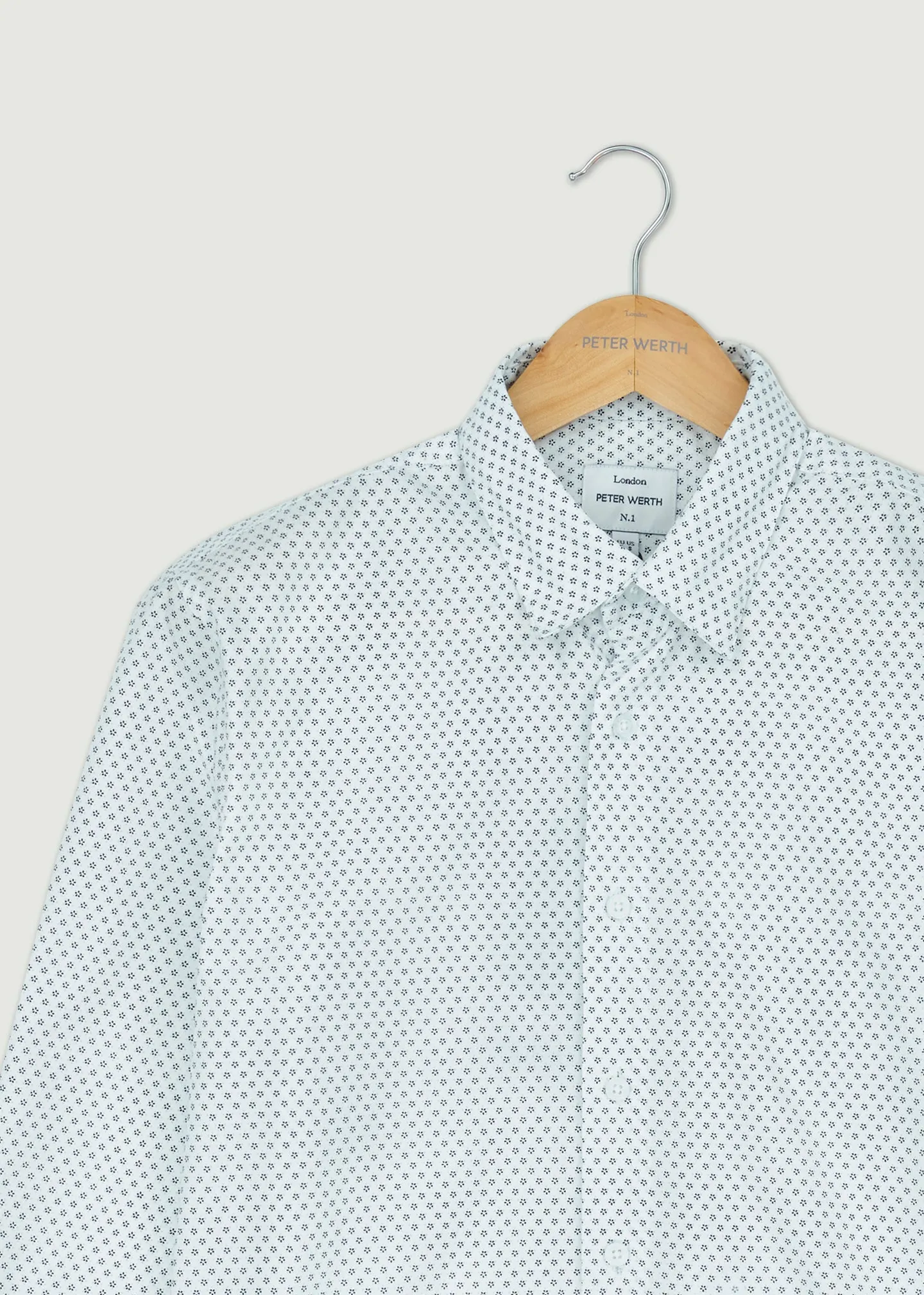 Hanley Long Sleeve Shirt - White/Navy