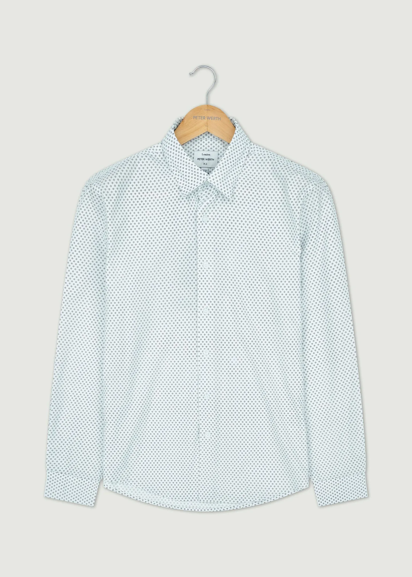 Hanley Long Sleeve Shirt - White/Navy