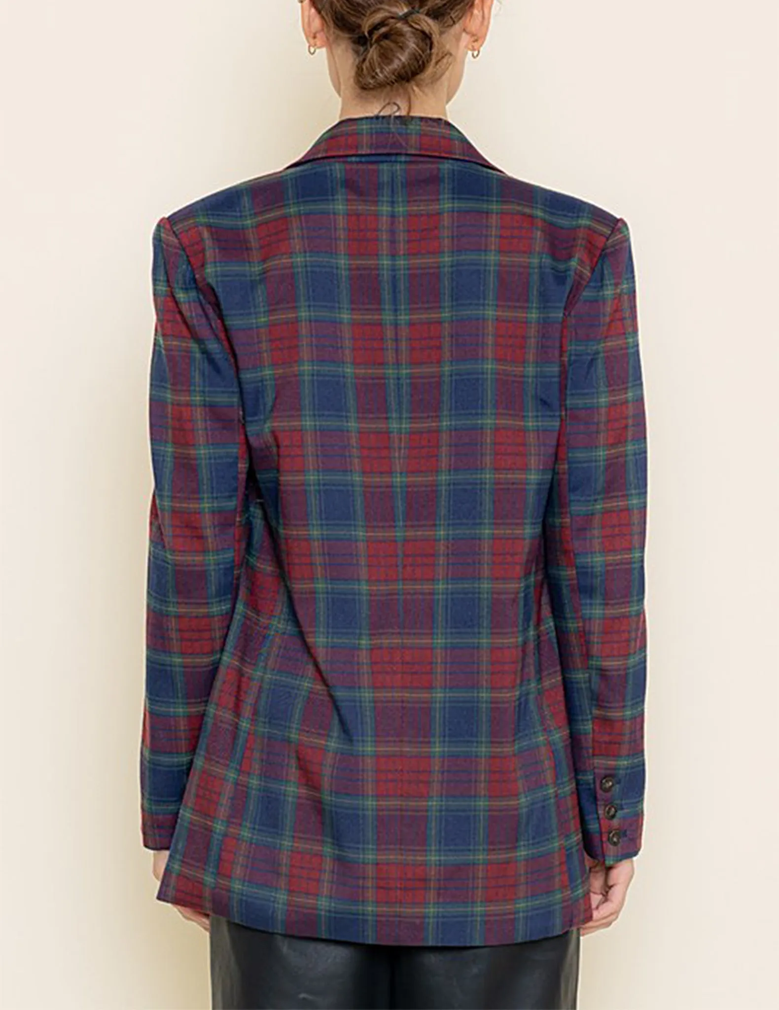 Jacqueline Plaid Double Breasted Blazer