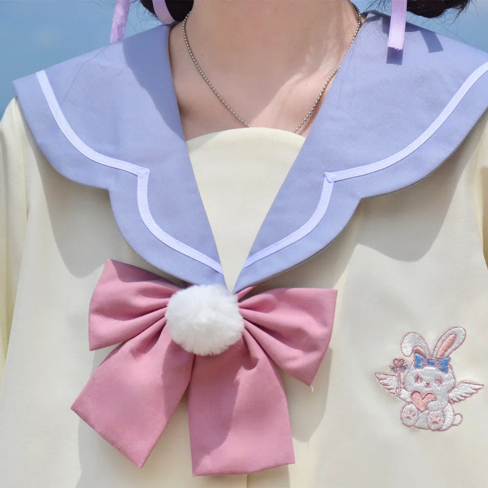 Kawaii Cartoon Rabbit JK Skirt Uniform Set