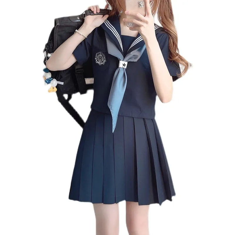 Kawaii Japanese College Style Blue JK Uniform Set