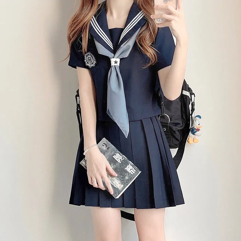 Kawaii Japanese College Style Blue JK Uniform Set