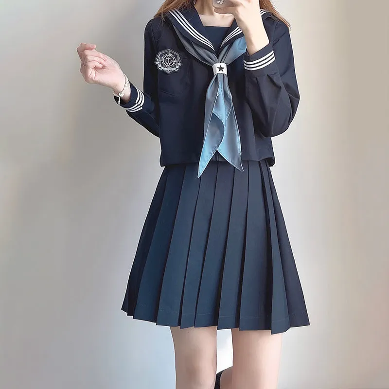 Kawaii Japanese College Style Blue JK Uniform Set