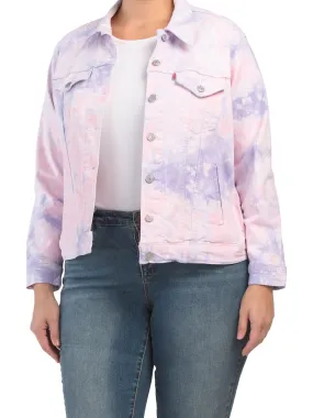 Levi's® Plus Ex-boyfriend Trucker Jacket - Tie Dye