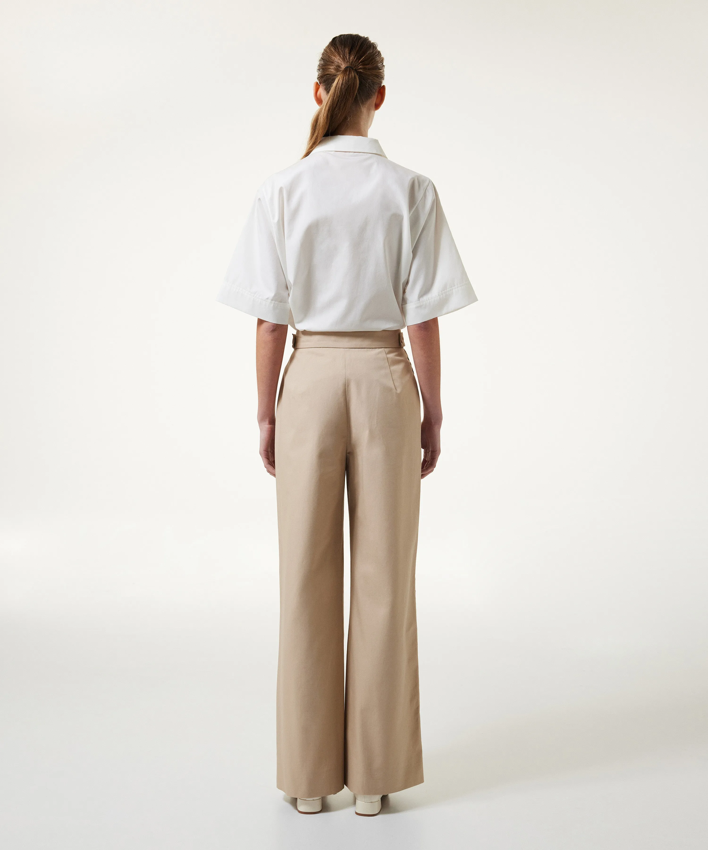 Machka Gabardine Trousers Terracotta